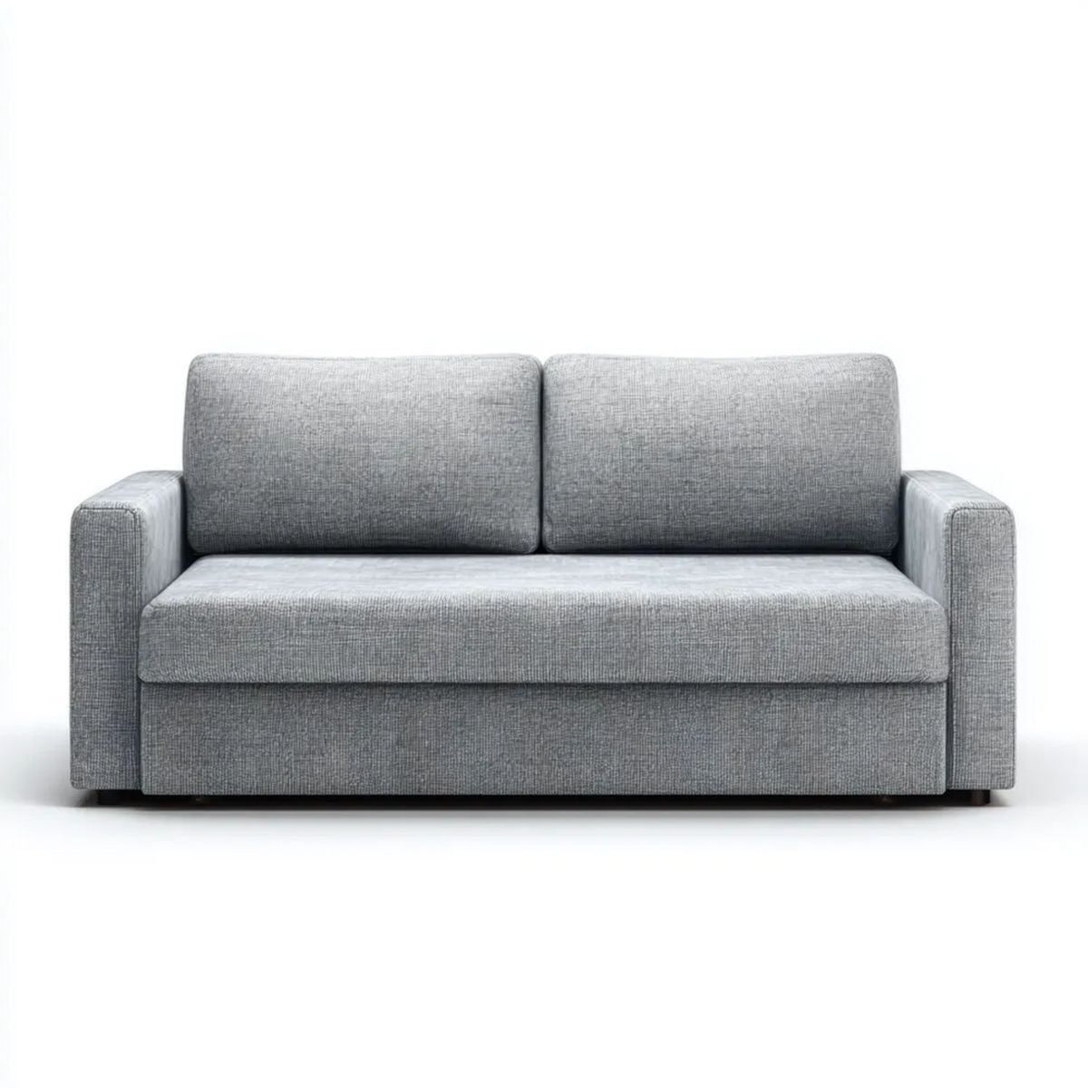 Sofa dwuosobowa szara z tapicerką poliestrową 160 × 85 × 82 cm